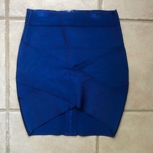 Royal blue bandage skirt